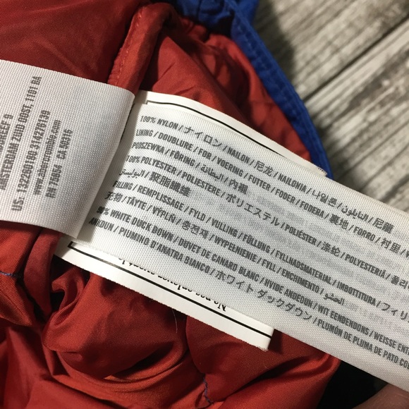 Abercrombie & Fitch Hooded Down Puffer Jacket Men’s S Blue Full Zip Pockets - Picture 12 of 12